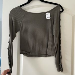 Brand New Olive Green Crop Top